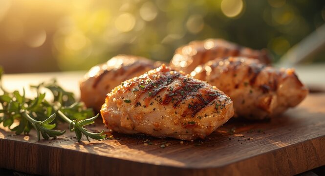 Lemon pepper poultry thighs grilled for a summer meal