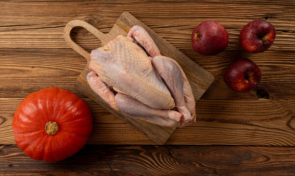 Helmeted guinea fowl raw meat