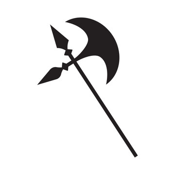 Ancient weapon silhouette icon set