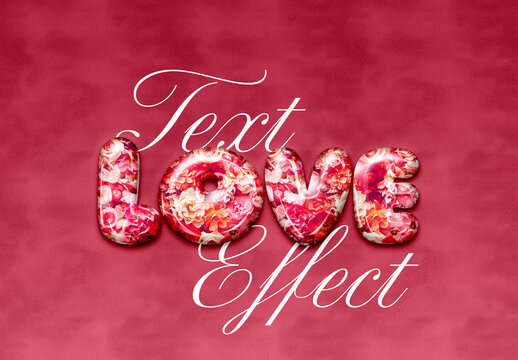 Floral Crystal Sphere Text Effect