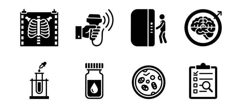 Medical Imaging and Laboratory Icons Set