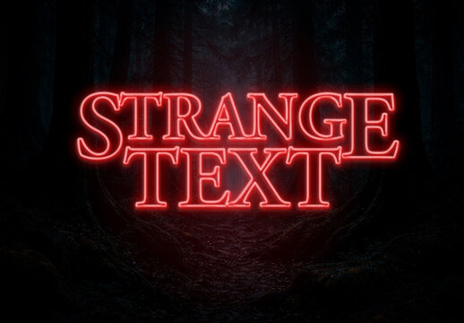 Strange Neon Text Effect
