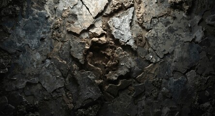Fototapeta premium Artistic fragmented texture background highlighting layered rough surface and high key light