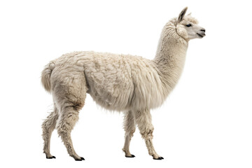 Fototapeta premium Realistic Alpaca Isolated on White Background