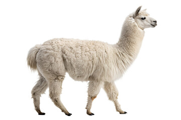 Fototapeta premium Realistic Alpaca Isolated on White Background