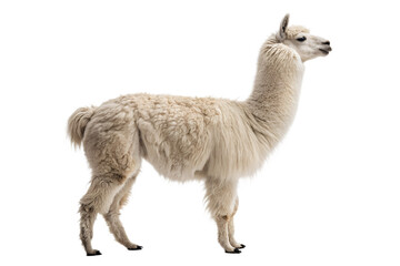 Fototapeta premium Realistic Alpaca Isolated on White Background