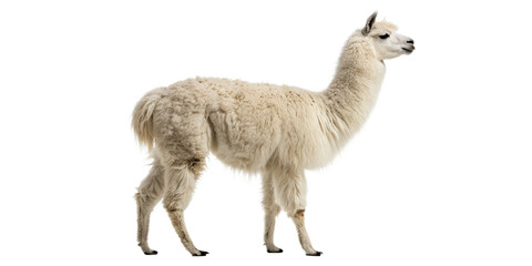 Fototapeta premium Realistic Alpaca Isolated on White Background