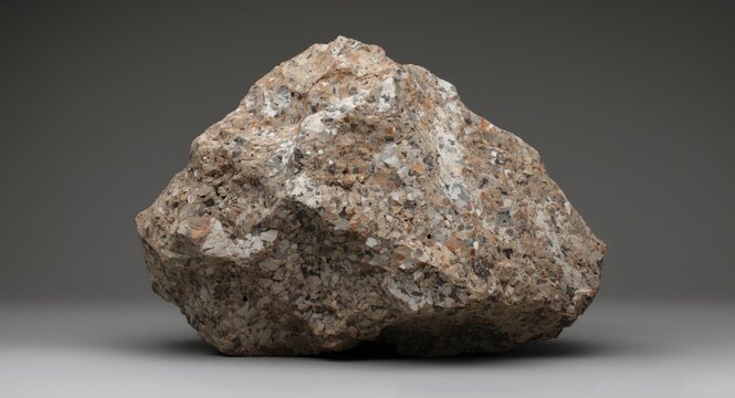 Granite rock outcrop featuring coarse grain structure