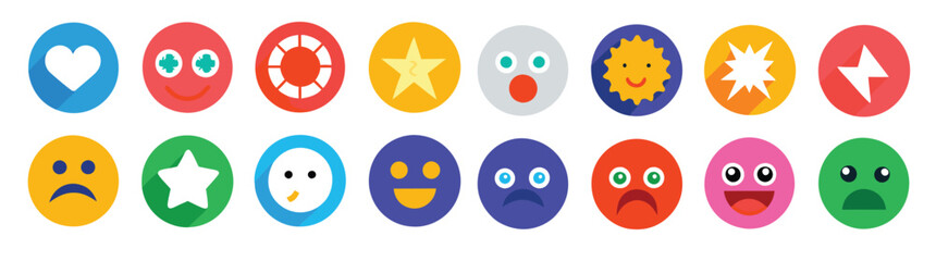 reaction icon set collection illustration 