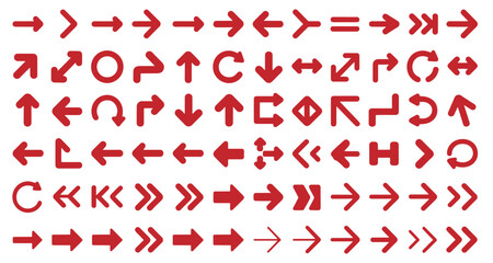 Hand drawn arrow set featuring curved, straight, dotted, and swirled arrows design, arrow vector for creative design, presentations, infographics, and decorative purposes