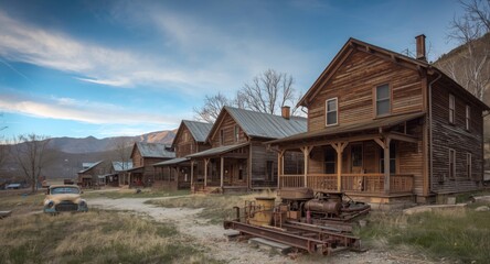 Historic miners homes from an old gold mining district