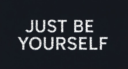 Fototapeta premium Charming vector illustration of Just Be Yourself text for creative t shirt design