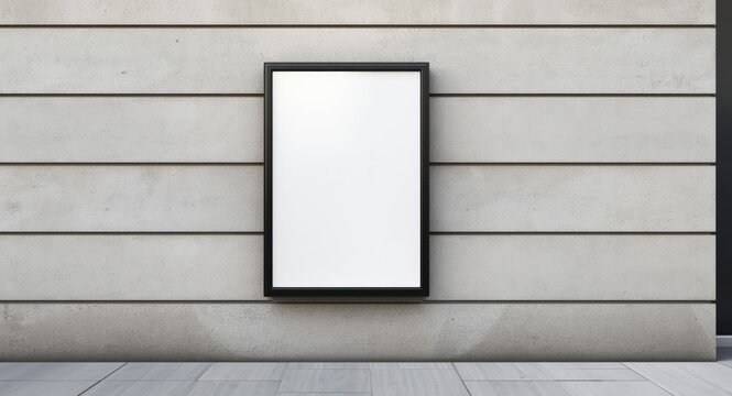 Facade mounted blank poster mockup designed for campaign showcasing