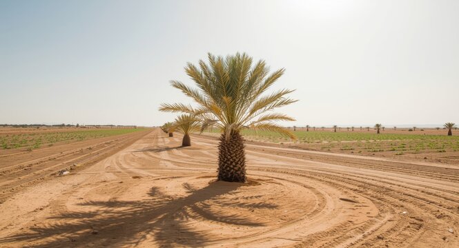 Crop yield optimization strategies for date palms grown in desert conditions