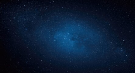 Deep blue celestial night dotted with stars space background
