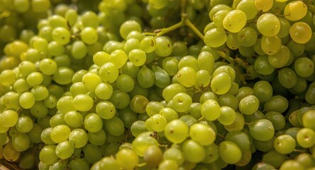Bunches of sea grapes green caviar during summer harvest