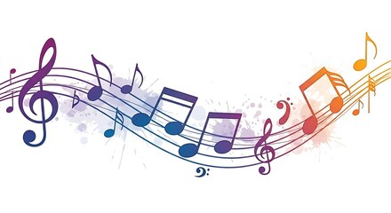 Classical Music Concept With Watercolor Art Background