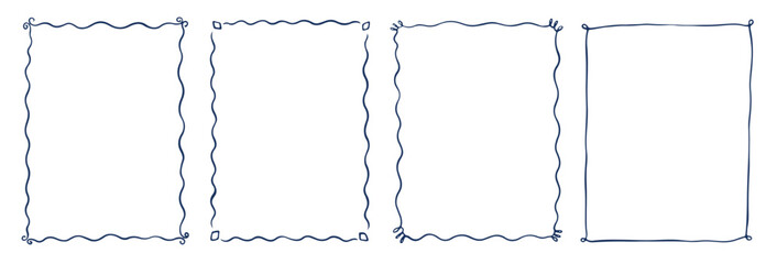 hand drawn ink vintage frames stamp or letter mark frames © Amidc