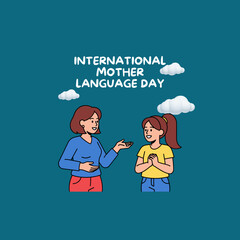 International Mother Language Day. 21st February Language Day post shows diverse group of people representing different cultures along with greetings in various languages like Hello, Bonjour.     © ankit