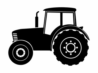 Obraz premium agricultural heavy duty farm tractor silhouette