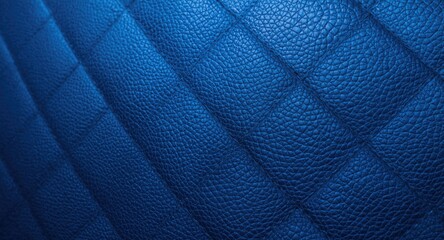 Obraz premium Background texture showing electric blue quilted leather and chainlink mesh design