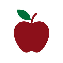 Fototapeta premium Minimalist Healthy Lifestyle Apple Icon