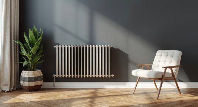 Energy saving bimetallic radiator designed for contemporary home interiors