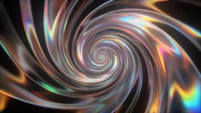 Abstract loop transparent wave forming spiral tunnel ambient shimmer rotating futuristic cinematic surreal ethereal ambience cascading softly glowing abstract unique style