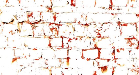 Fototapeta premium Focused image of brick wall grain set against a bright white backdrop