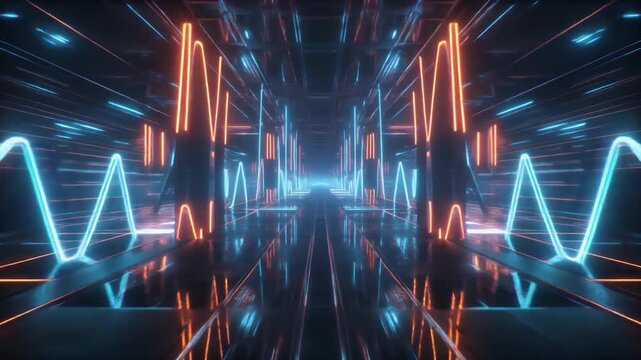 Abstract holographic interface moving data lines luminous reflections dynamic pulse futuristic cinematic surreal ethereal ambience cascading softly glowing abstract unique style