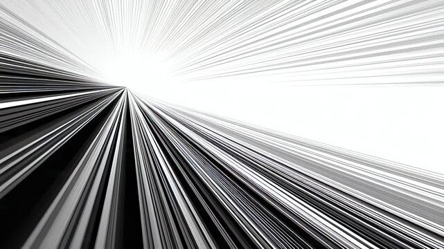 Black and white abstract light rays.