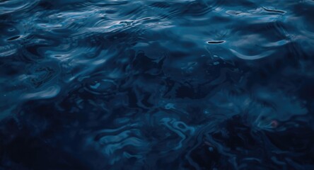 Blurred reflection effects on dark blue water wave texture featuring abstract patterns for project backgrounds