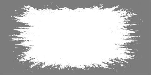 Abstract grunge frame design featuring a black ink splatter texture and vintage paper border element with a grungy paint spray pattern on a dirty vector illustration wallpaper