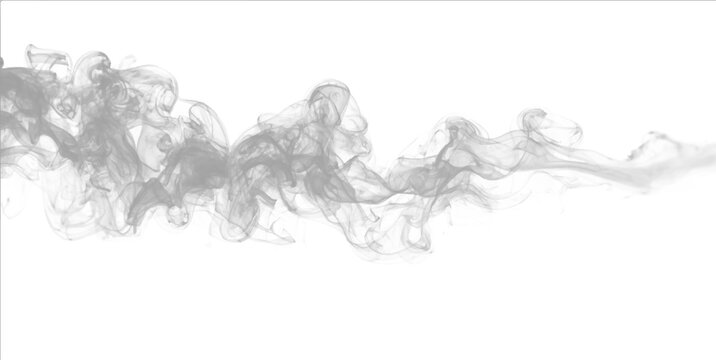 Mist drifts quietly before storm strikes cloud with thunder force. Grey smoke, smoky glow from fire burning flame, blend into steam, fog, vapor, realistic atmospheric phenomena. PNG vector.