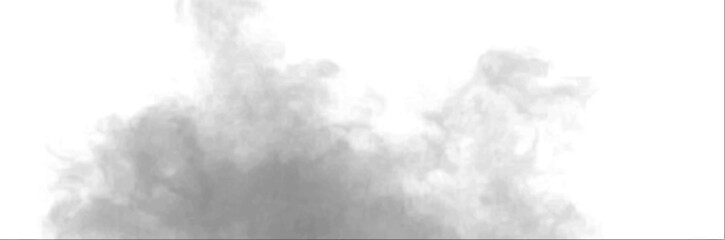 Storm rolls across cloud field  fog and vapor shimmer under thunder light. Realistic atmospheric phenomena intensify when gray smoke meets mist, steam, smoky fire burning flame. PNG vector. © Mirotvoric