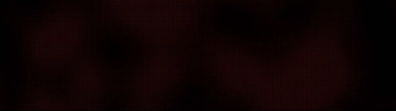 A deep black abstract background is illuminated by a tight grid of small red dots arranged in horizontal lines, creating a subtle textured pattern with a faint glow suggesting digital energy or heat