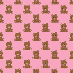 seamless pattern with teddy bears