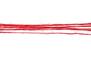 Threads on a white background. Selective focus. Isolate. © yanadjan