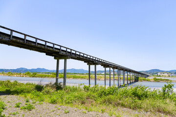 Fototapeta premium 静岡県島田市 蓬莱橋