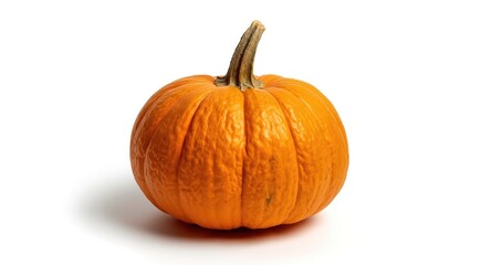 Obraz premium Colorful Thai pumpkin highlighted by its orange shade and unique texture on a clean white background for culinary and decor use