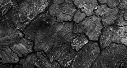 Fototapeta premium Charcoal texture art inspired by natural landscapes and wood patterns in monochrome style