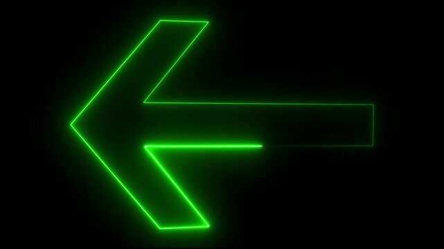 Left Direction Arrow Icon on Dark Background for Navigation, Back Button, App UI, Web Interface and Futuristic Digital Design