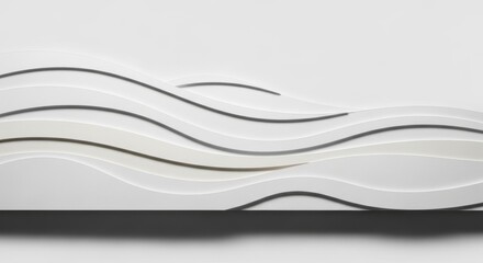 Obraz premium Clean modern abstract wavy lines create a sense of flow and movement
