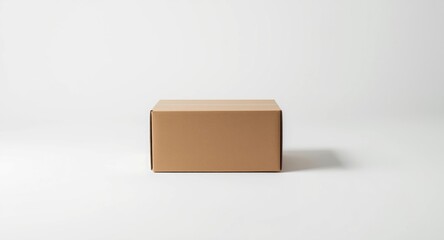 Brown box shown alone on an even white backdrop