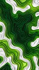 abstract green white brain pattern