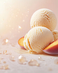 やさしく香る ピーチカラーのパステルアイスクリーム