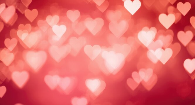 Bright Valentine heart motif background with generous copy space for text