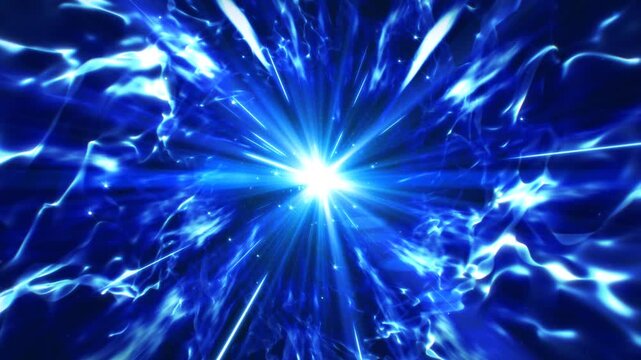 エネルギーが放射する抽象的な爆発エフェクトのループ背景