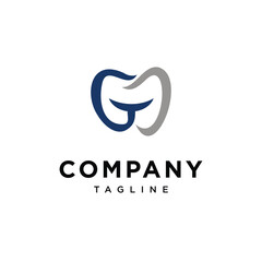 Letter G Smile Dental Logo Icon vector