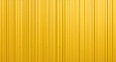 Flat yellow metal sheet roofing texture background with copy space